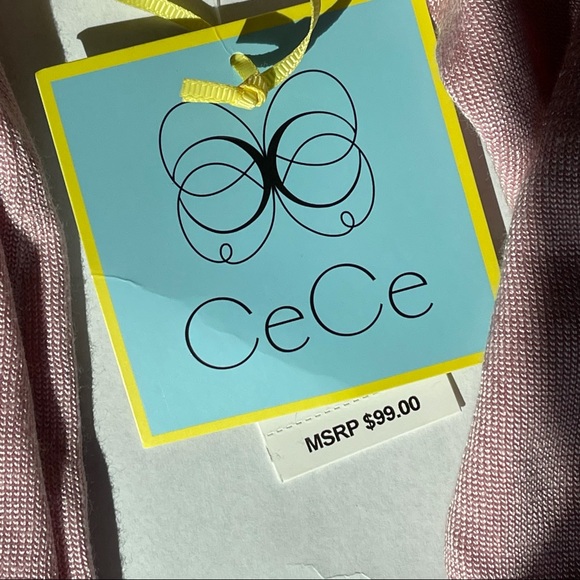 CECE LIGHT PINK SWEATER CUT OUT SLEEVES PLUS SIZE 3X - Picture 9 of 9